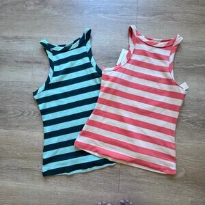 Maeve NWT Tank Tops in Green and Coral